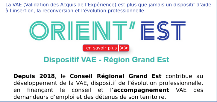 Dispositif VAE - R�gion Grand Est