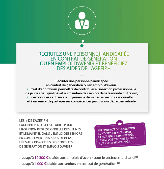 Action et Comp�tence : Recrutez une personne handicap�e en contrat de g�n�ration ou emploi d'avenir