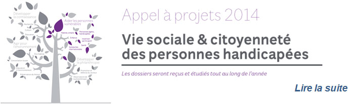 APPEL A PROJETS 2014 : Fondation de France 