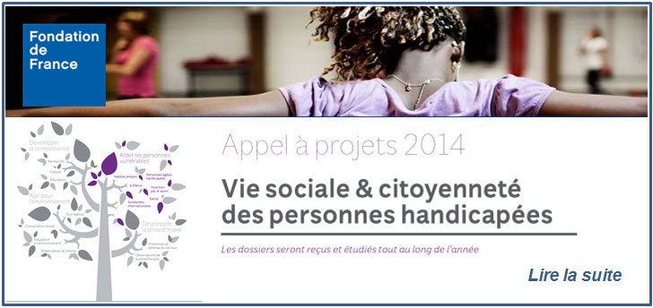 APPEL A PROJETS 2014 : Fondation de France 