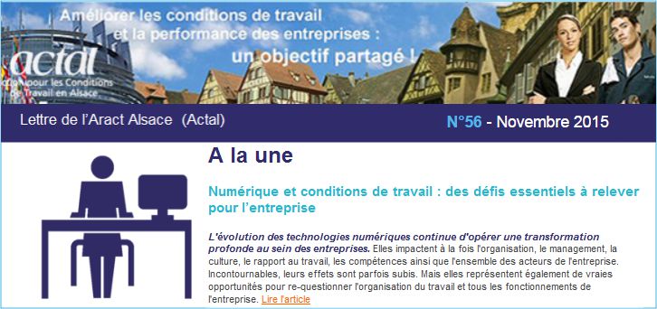 L'actualit� des conditions de travail en Alsace: Lettre d'Actal N�56 - novembre 2015