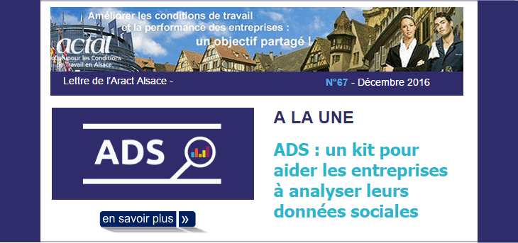 L'actualit� des conditions de travail en Alsace, num�ro 67 - d�cembre 2016