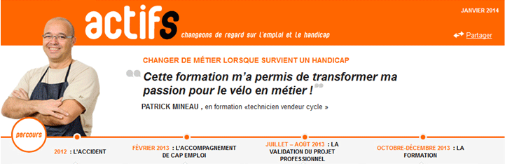 Portrait vid�o de Patrick MINEAU - Changer de m�tier lorsque le handicap survient