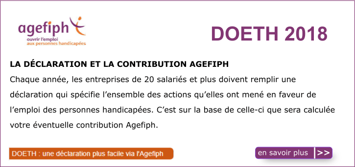 Le D�claration Obligatoire d'Emploi des Travailleurs Handicap�s DOETH 2018